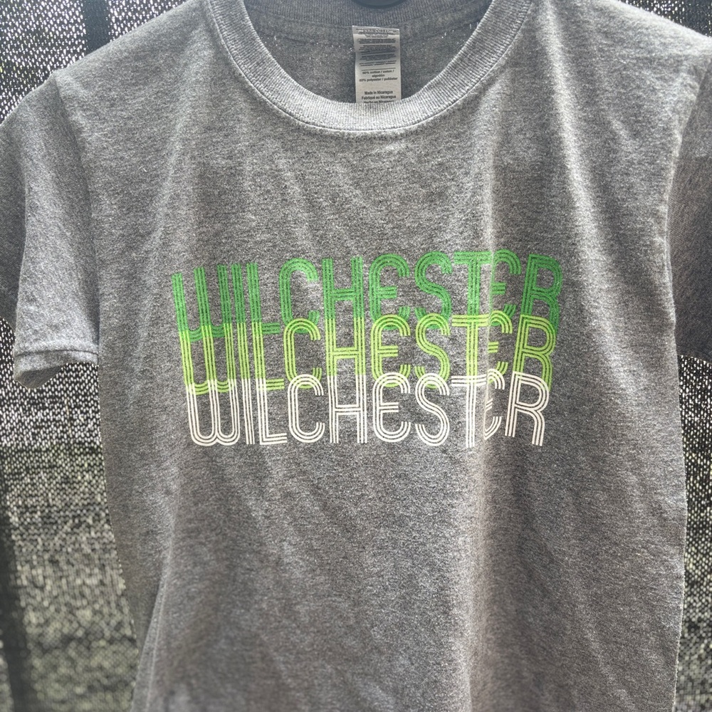 Gildan Gray and Green Short Sleeve Tee